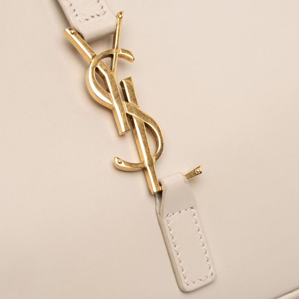 Pre Loved saint laurent Leather Shoulder Bag Women White - Picture 7 of 8